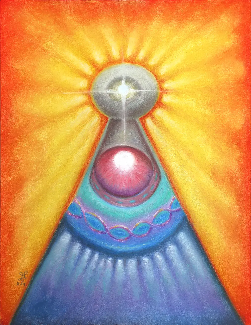 Third Eye Engine, a symmetrical structure with a third eye