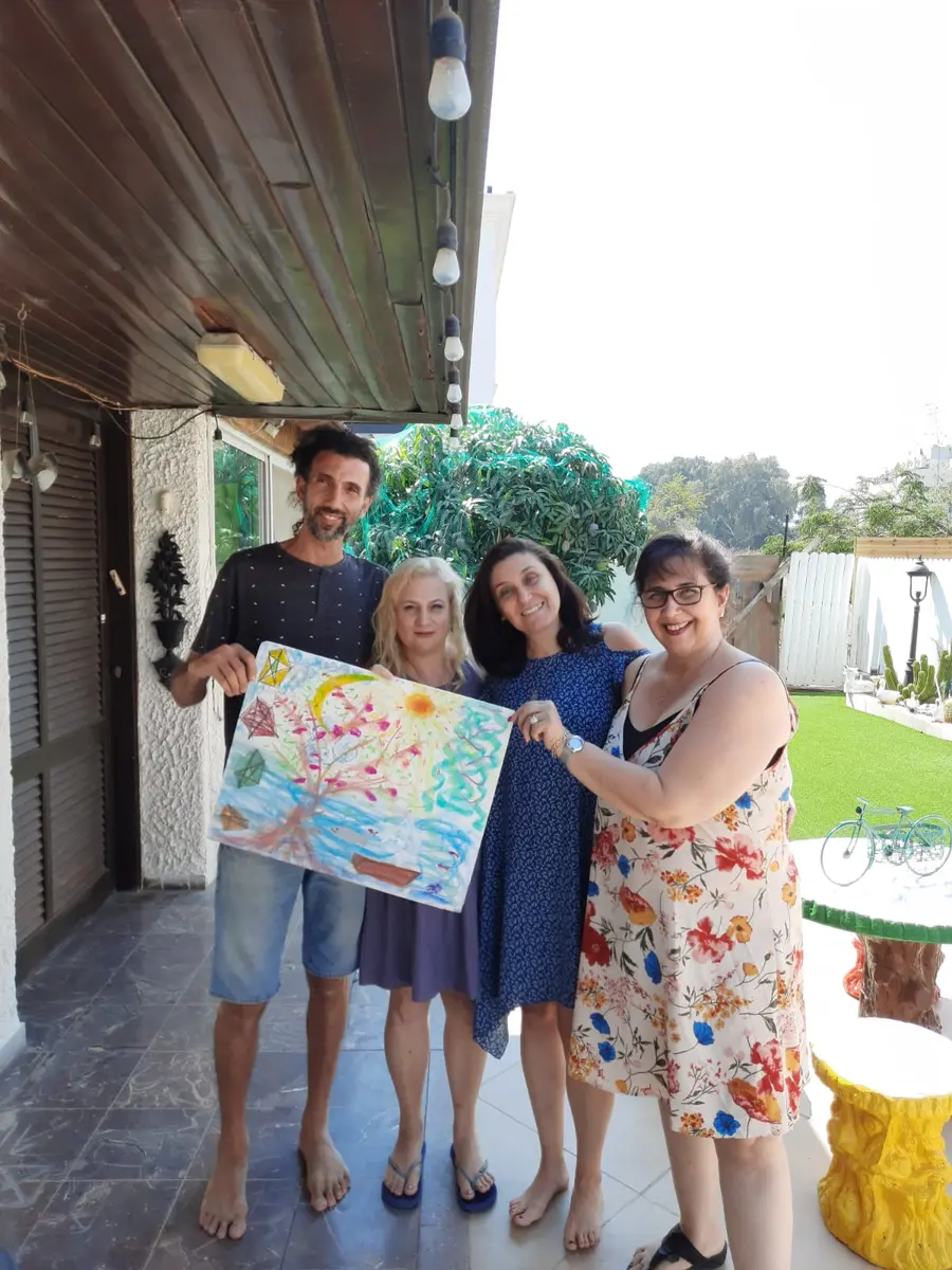 Creating during an art workshop